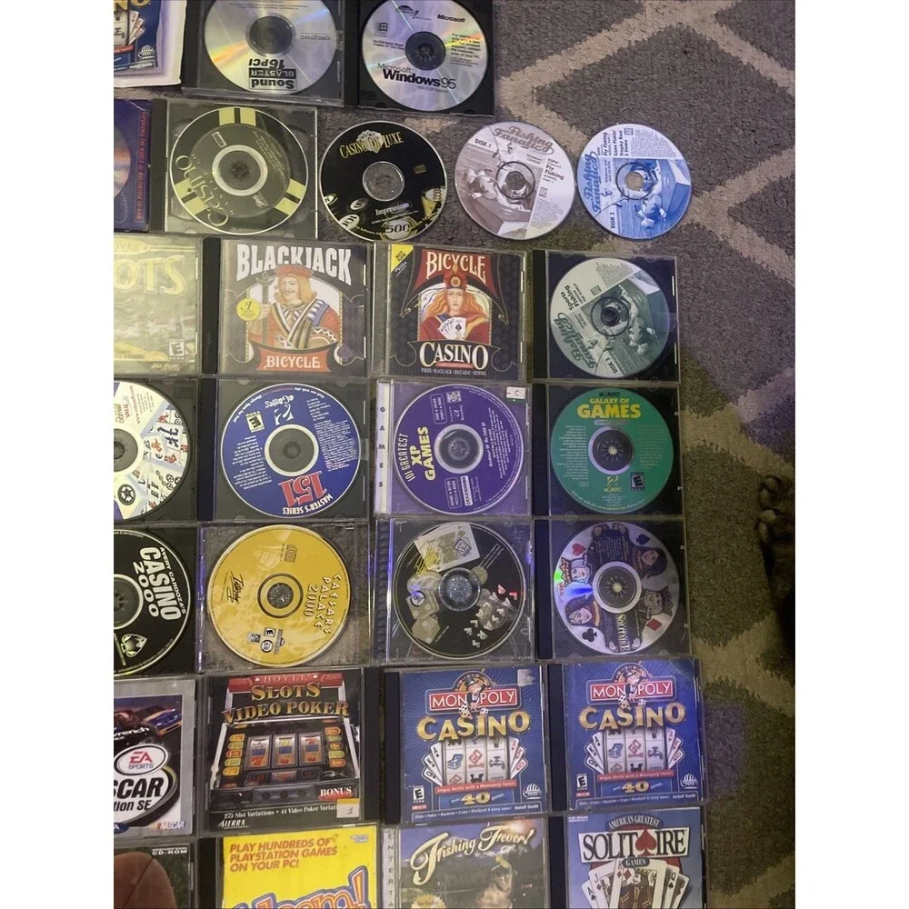 Vintage PC Games, CD-ROM, Microsoft, Game manuals, Lot 45 + Discs